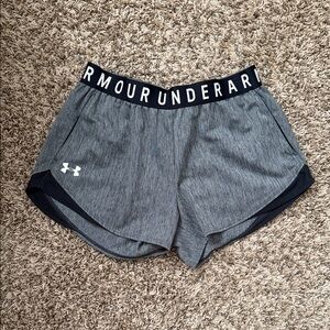 Under Armour Gray Heather Athletic Training Shorts with Branded Waistband